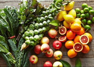 a group of fruits and vegetables on a wood surface Healthy Weight Loss Diets Mickleover