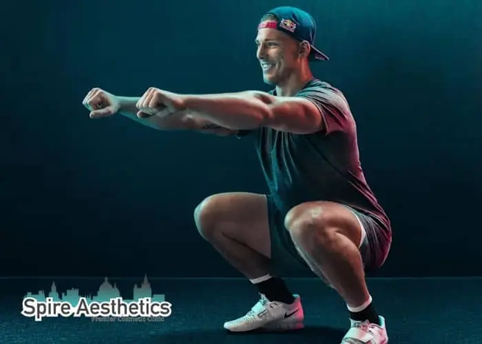 Image of man build leg muscle Mickleover through exercise